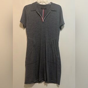 G/FORE Charcoal Zip Golf Dress With Zipper Pockets Size L